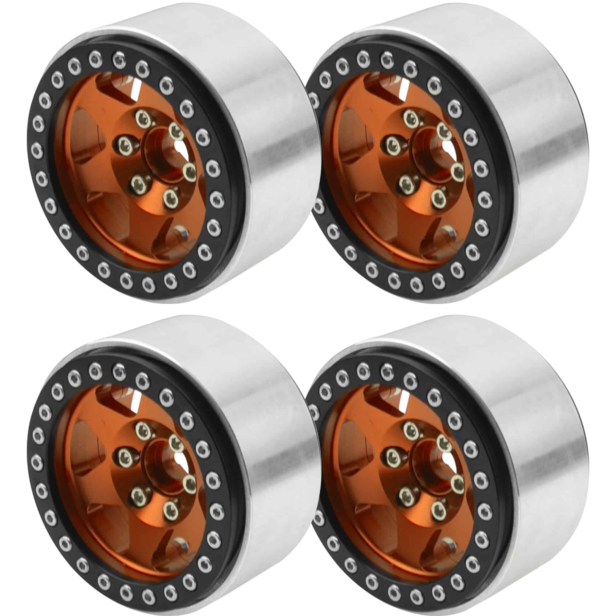 4Pack Rines de Rueda Beadlock de Aleación de Aluminio 1.9"
