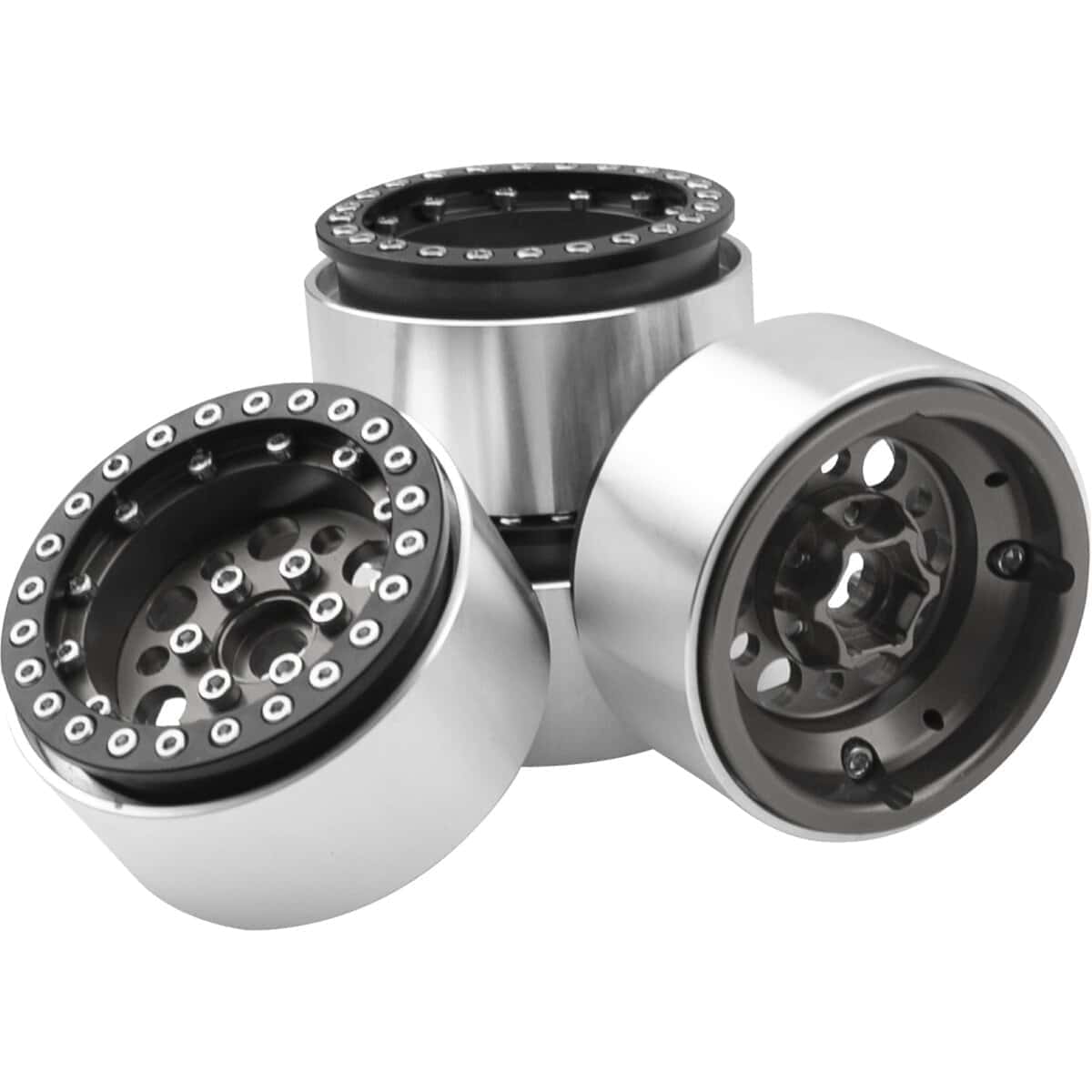 4Pack ShareGoo Aluminum Alloy 1.9" Beadlock Wheel Rims Hubs