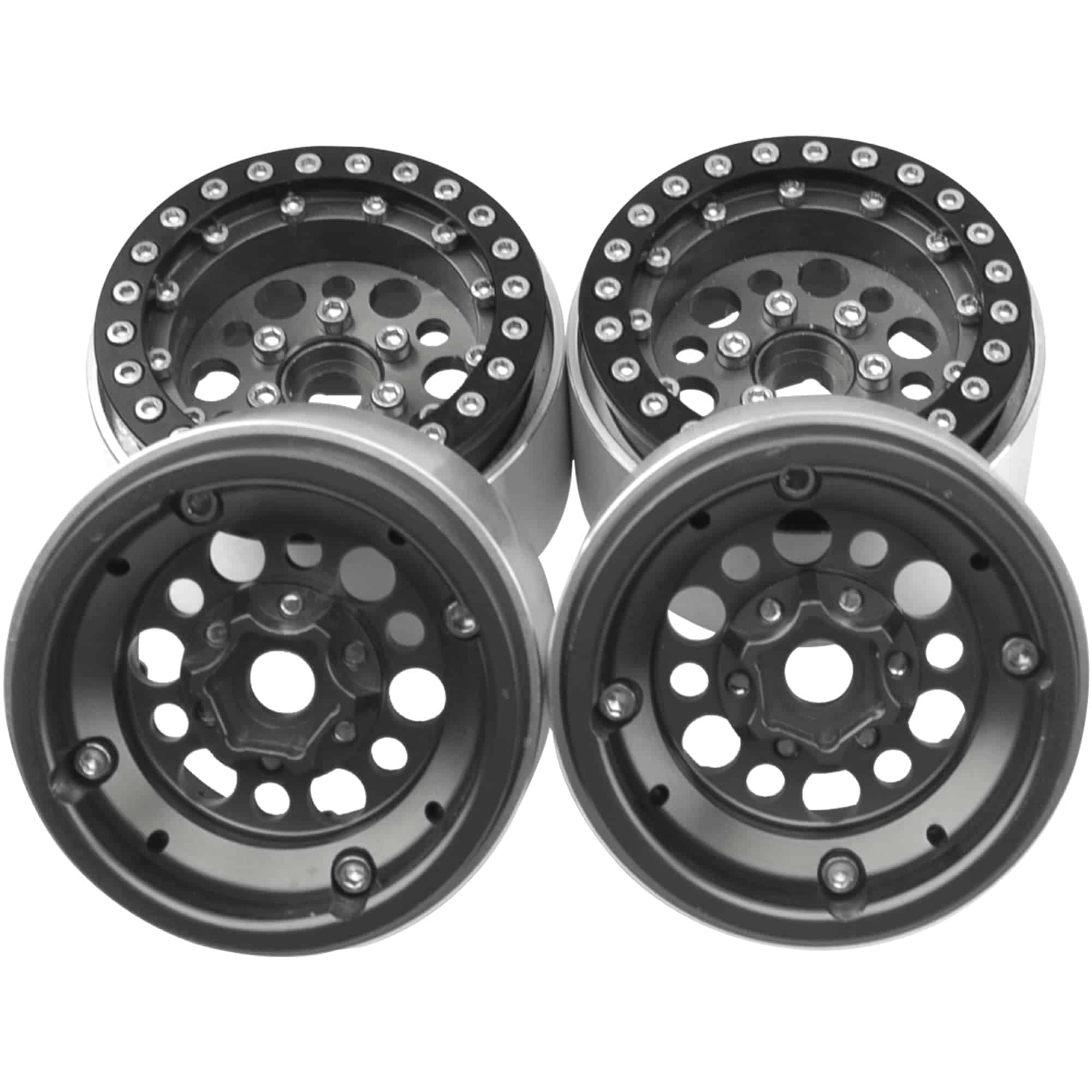 4Pack ShareGoo Aluminum Alloy 1.9" Beadlock Wheel Rims Hubs - Imagen 4