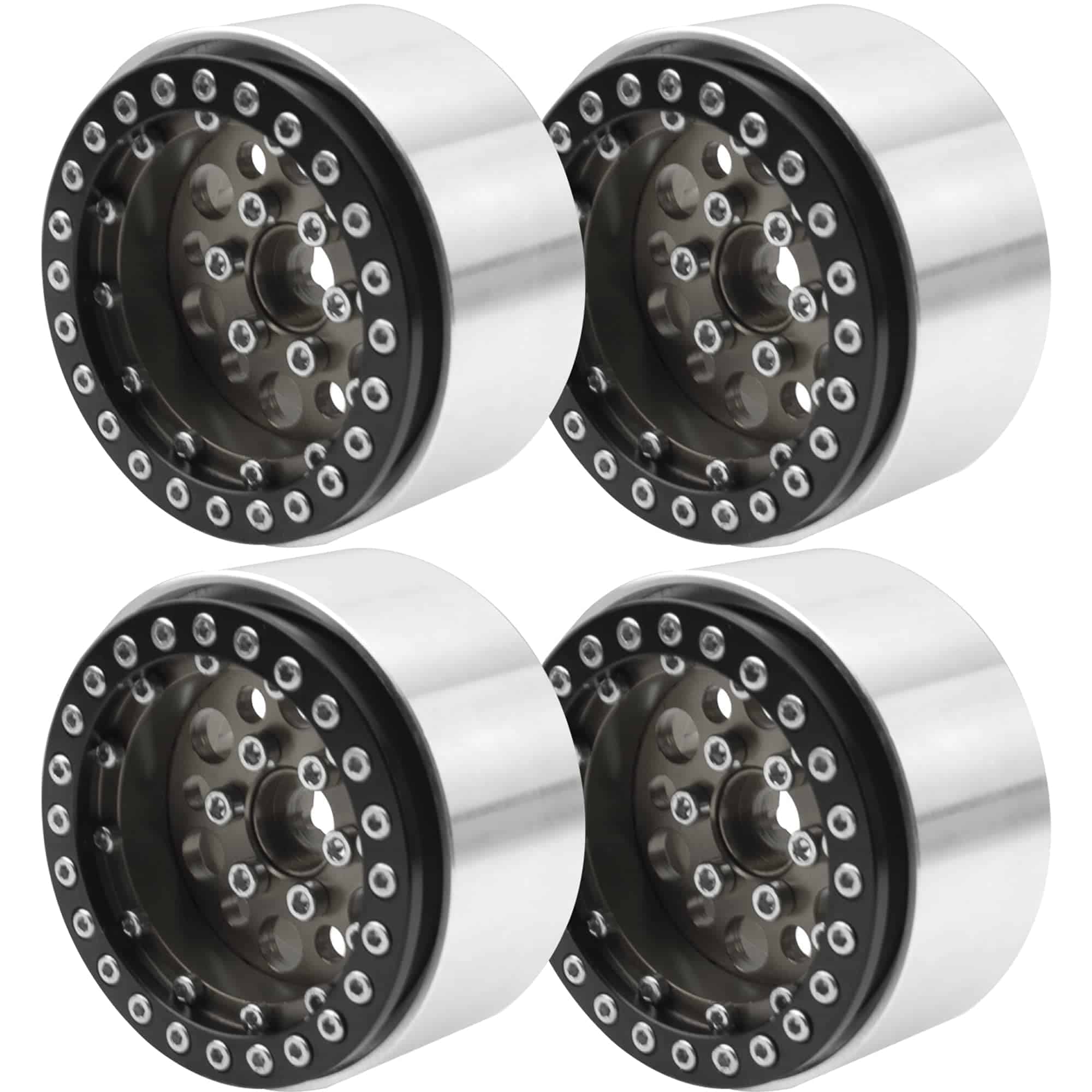 4Pack ShareGoo Aluminum Alloy 1.9" Beadlock Wheel Rims Hubs - Imagen 3
