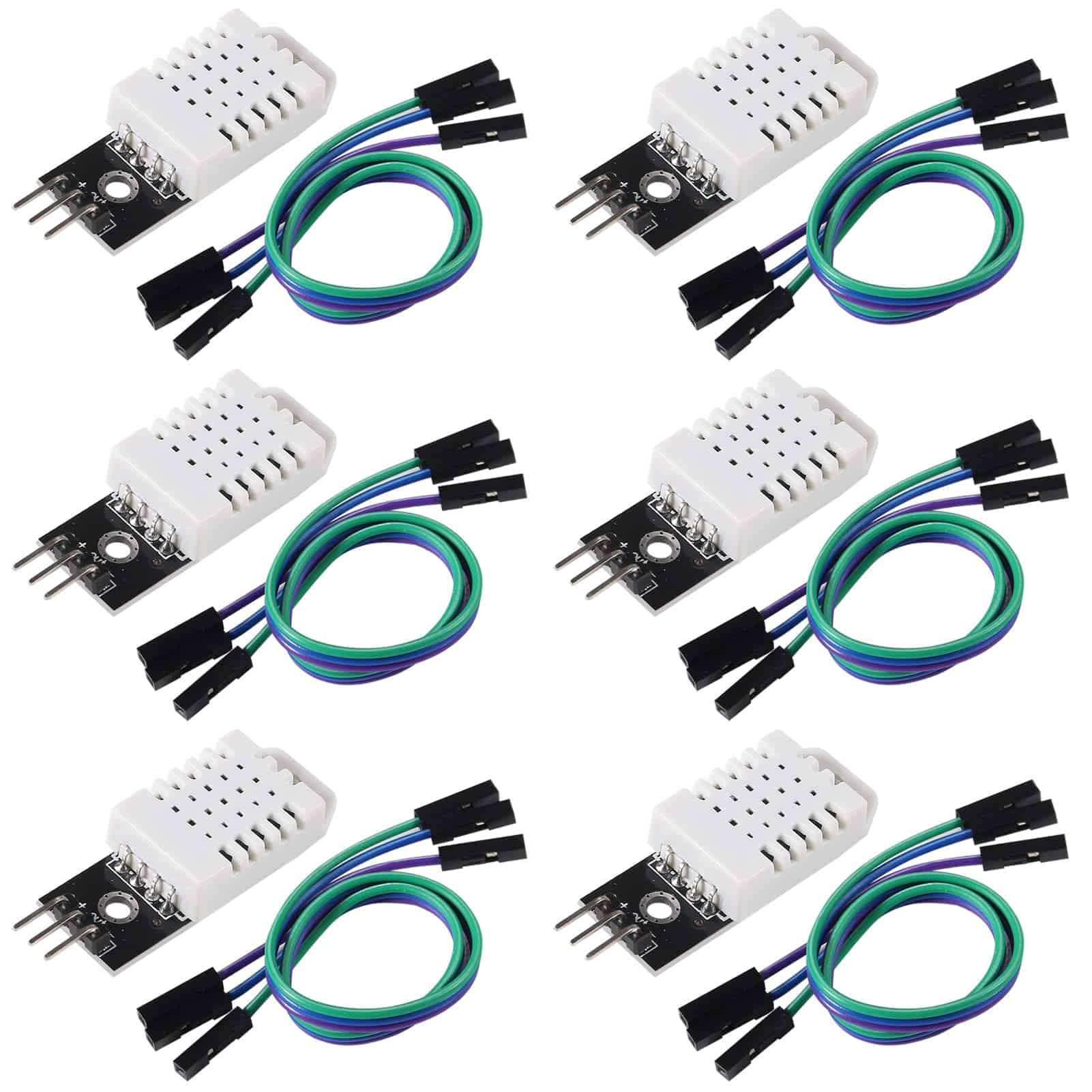 Diitao 6PCS Módulo de Sensor de Temperatura y Humedad