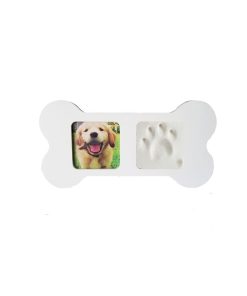 Marco de foto con huella de pata conmemorativa para perros,