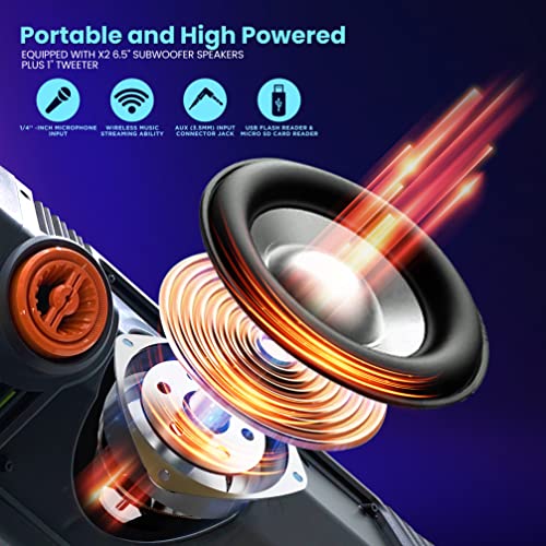 Altavoz PA portátil Bluetooth Pyle - Sistema de Audio - Imagen 5