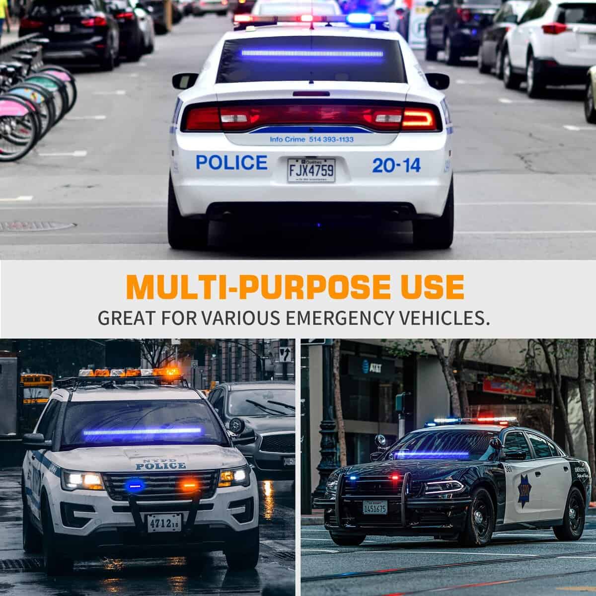 Barra de luces de advertencia de 35 pulgadas -Azul - Imagen 7