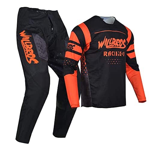 Conjunto de Jersey y Pantalón de Motocross -Negro Naranja - Imagen 3