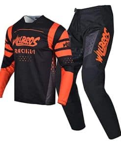 Conjunto de Jersey y Pantalón de Motocross -Negro Naranja