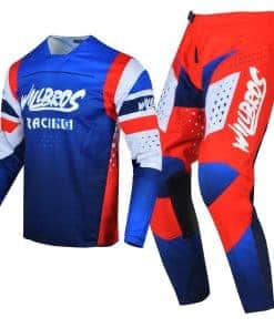 Conjunto de Equipación Willbros MX Motocross -Rojo Azul