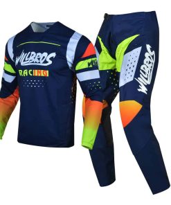 Conjunto de Jersey y Pantalones de Motocross -Azul Blanco Am