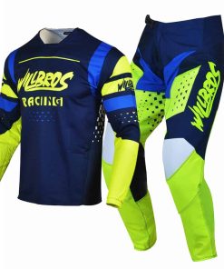 Conjunto de Jersey y Pantalón de Motocross -Azul y Amarillo