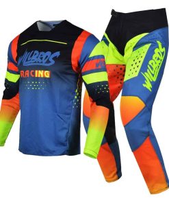 Conjunto de Jersey y Pantalón de Motocross -Azul Naranja Ama