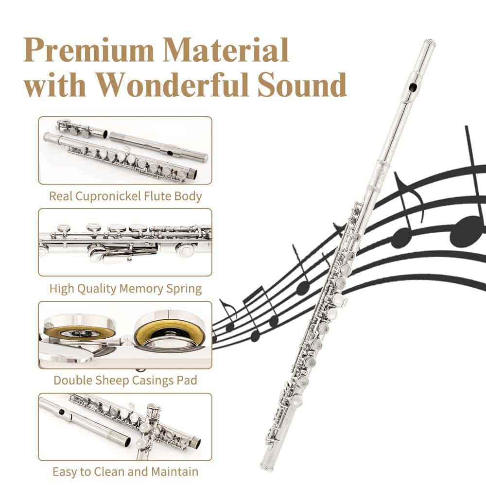 Flauta C de 16 llaves Yasisid cerrada para principiantes - Imagen 6