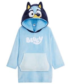 Manta con capucha Bluey para niños, acogedora manta de