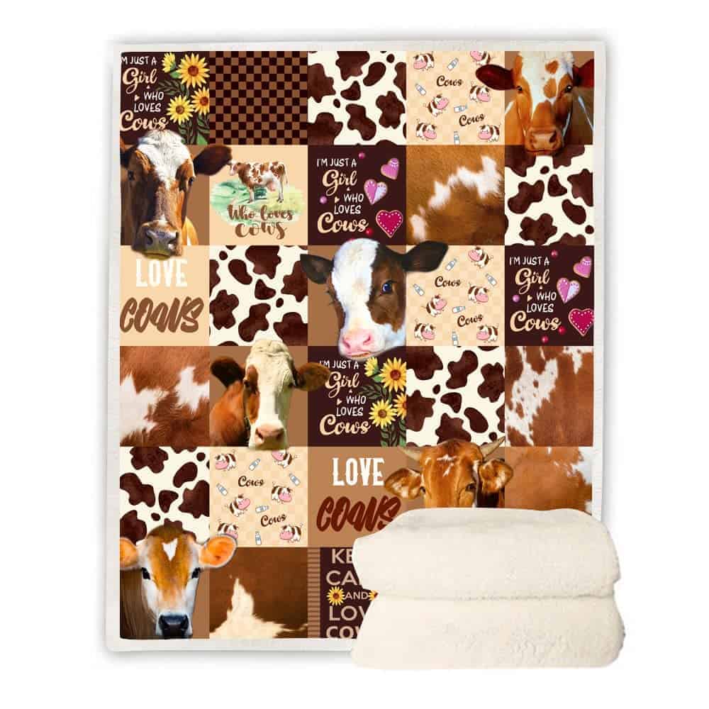 Manta Estampado de Vaca Decoración de Vaca Manta de Cama - Imagen 6