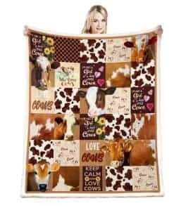 Manta Estampado de Vaca Decoración de Vaca Manta de Cama