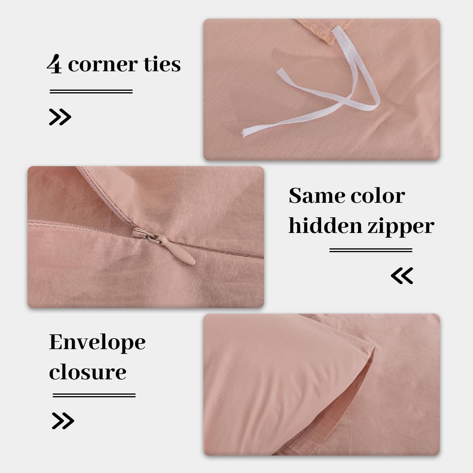 Juego de Funda nórdica NEXHOME PRO Tamaño Queen Tacto Lino - Imagen 6