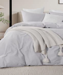 Juego de Funda NEXHOME PRO Queen Size de Tacto Lino Natural