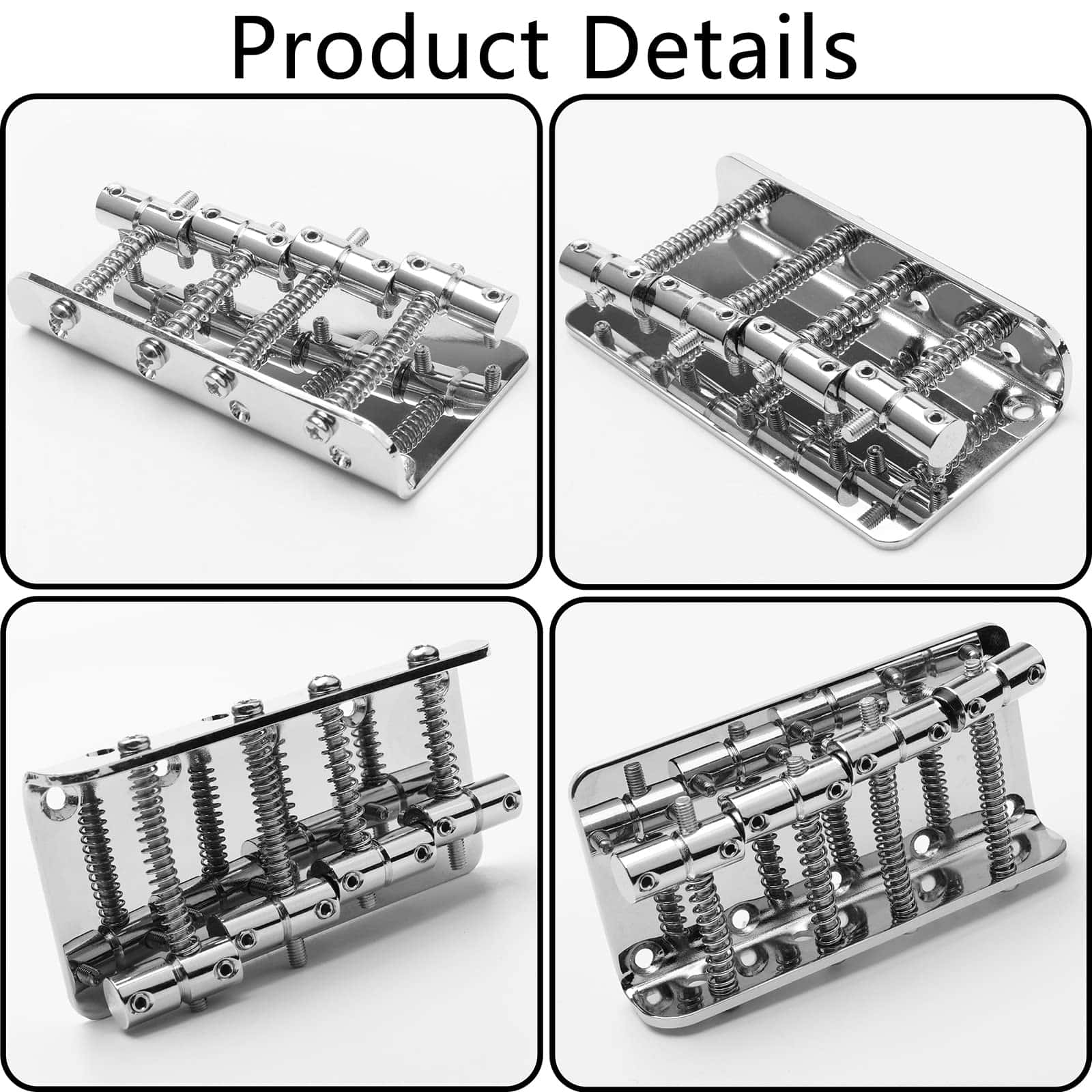 Puente de Guitarra Bajo de 4 Cuerdas Swhmc Hardtail Saddle - Imagen 4