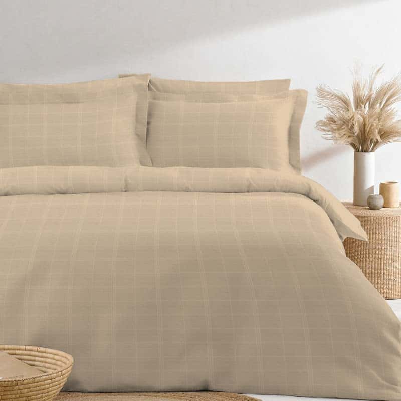 Set de Funda de Edredón King de Algodón Pizuna, 300 Hilos,