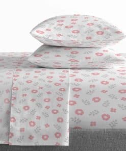 Juego de sábanas completas con recortes de flores Saturday