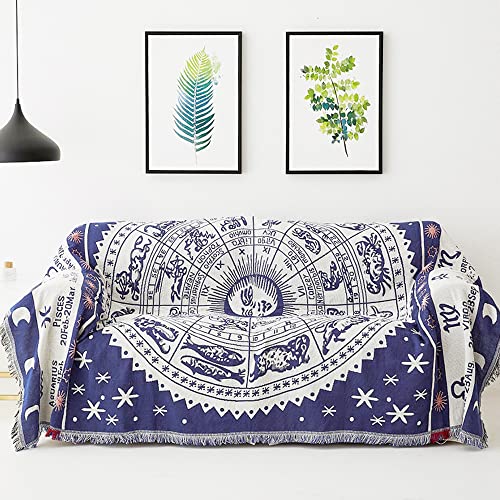 Edcooy Astrology Throw Blanket - Manta tejida bohemia para