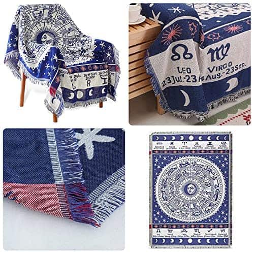 Edcooy Astrology Throw Blanket - Manta tejida bohemia para - Imagen 5