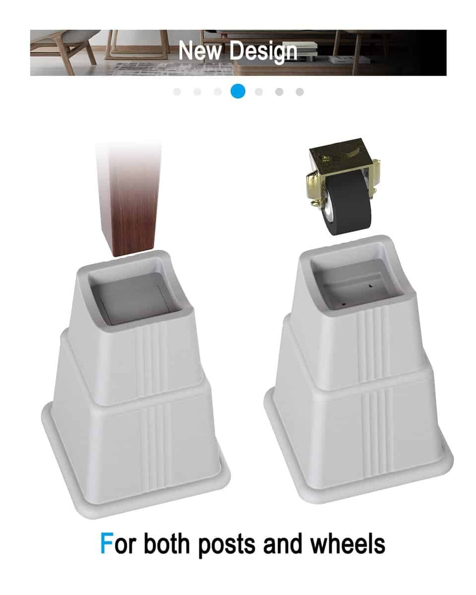 Elevadores de Muebles Ajustables ZTON en Alturas de 3", 5" - Imagen 5