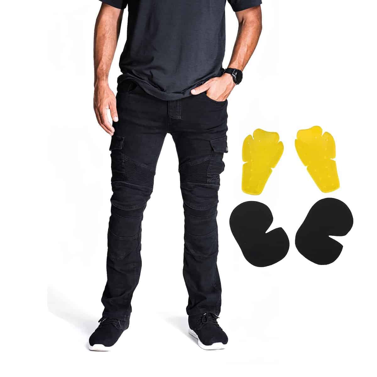 Pantalones de moto protector GNG Clothing con armadura