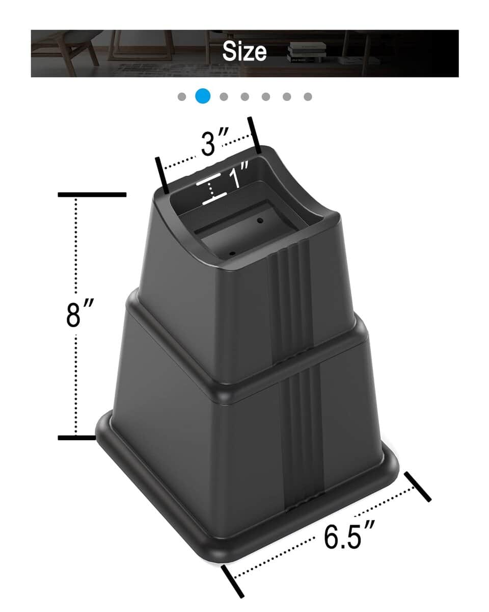 Elevadores de Muebles ZTON Ajustables en Alturas 3", 5" o - Imagen 3