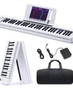 Teclado de Piano Plegable Donner de 61 Teclas con Bluetooth