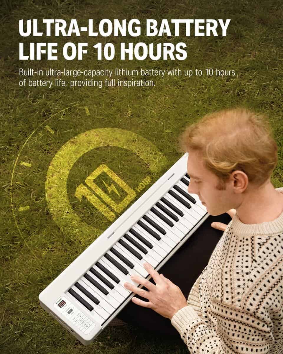 Teclado de Piano Plegable Donner de 61 Teclas con Bluetooth - Imagen 7