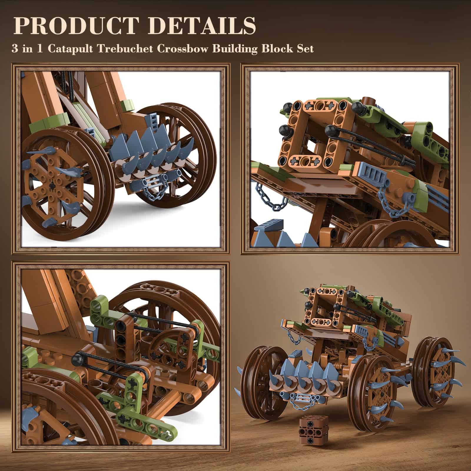 Set de Bloques de Construcción NUTCRACKER 3 en 1 Catapulta - Imagen 4