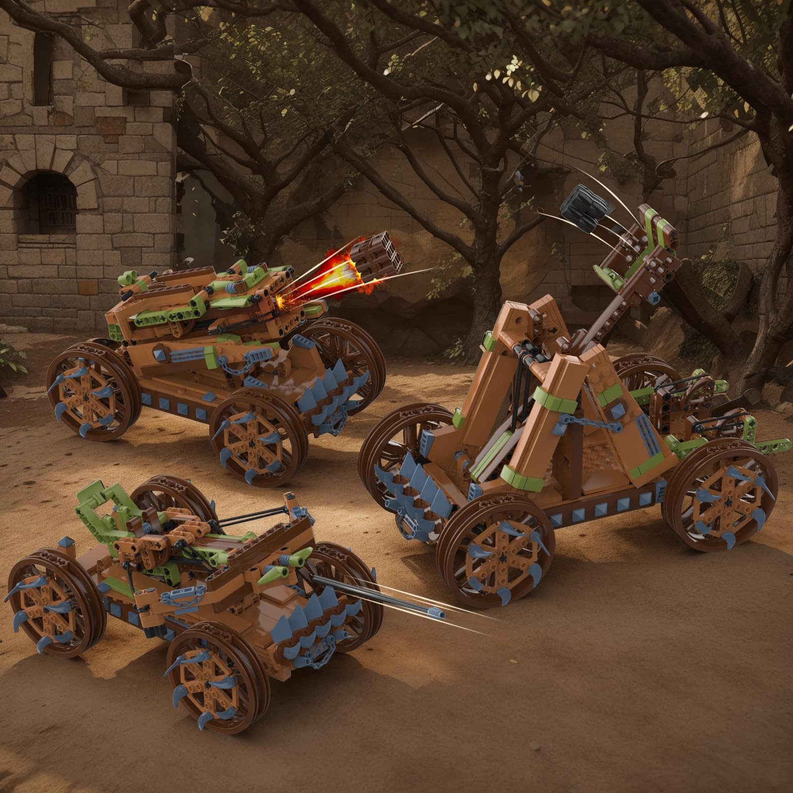 Set de Bloques de Construcción NUTCRACKER 3 en 1 Catapulta - Imagen 5