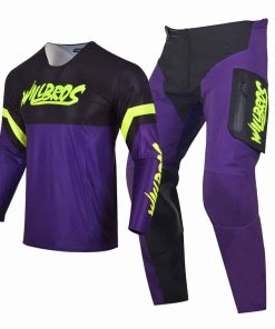 Conjunto de Jersey y Pantalones de Motocross -Negro Morado