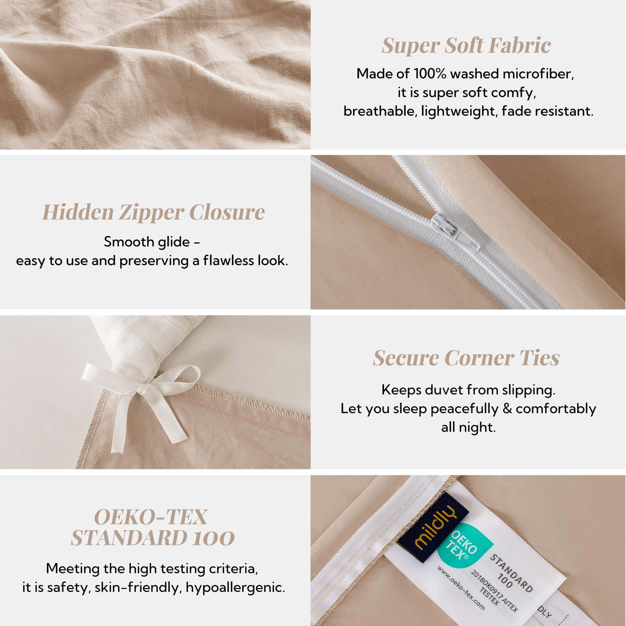 Funda de Edredón Súper Suave MILDLY - Juego de Cubierta de - Imagen 6