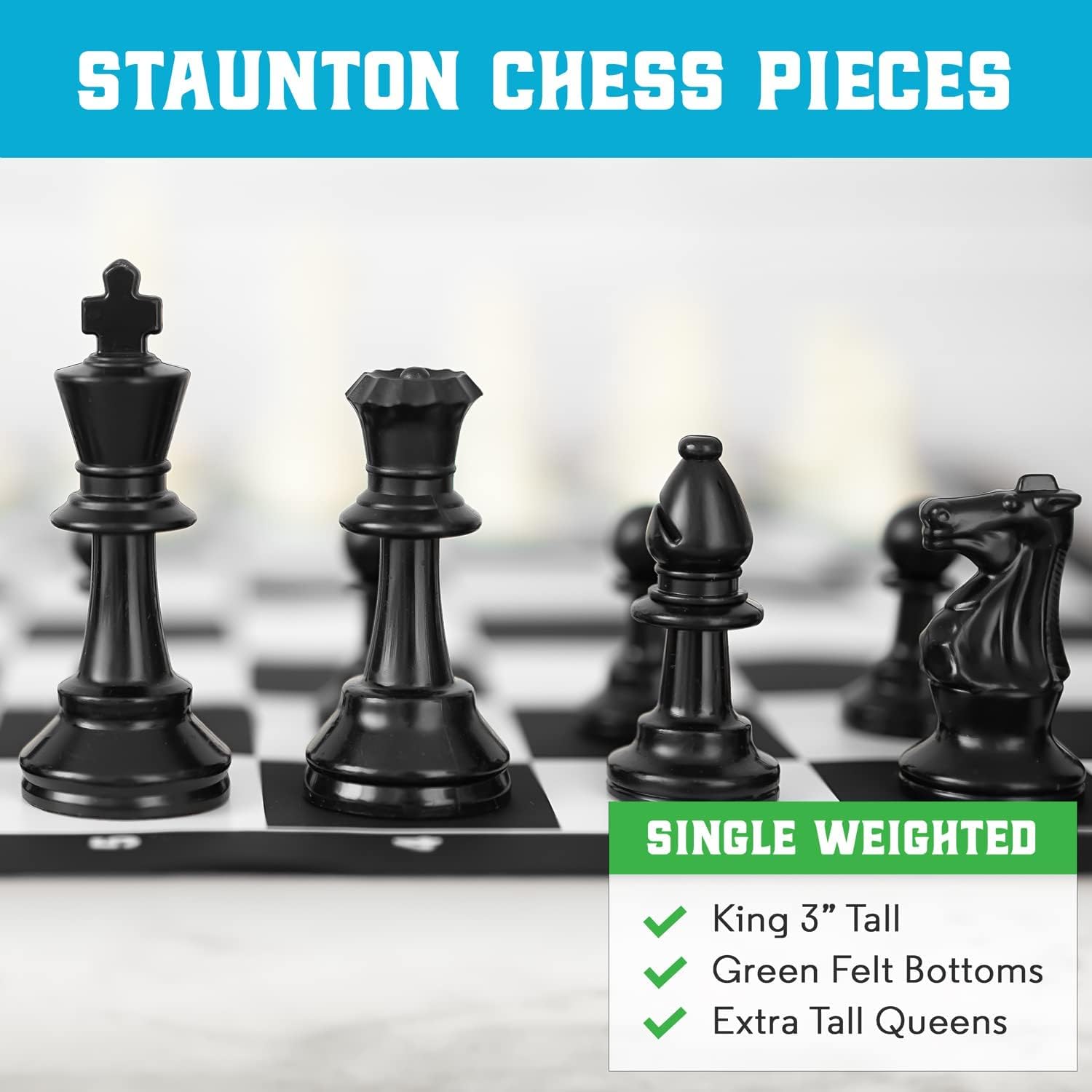 Mejor Juego de Ajedrez Jamás 4X Cuádruple Ponderado 20" - Imagen 8