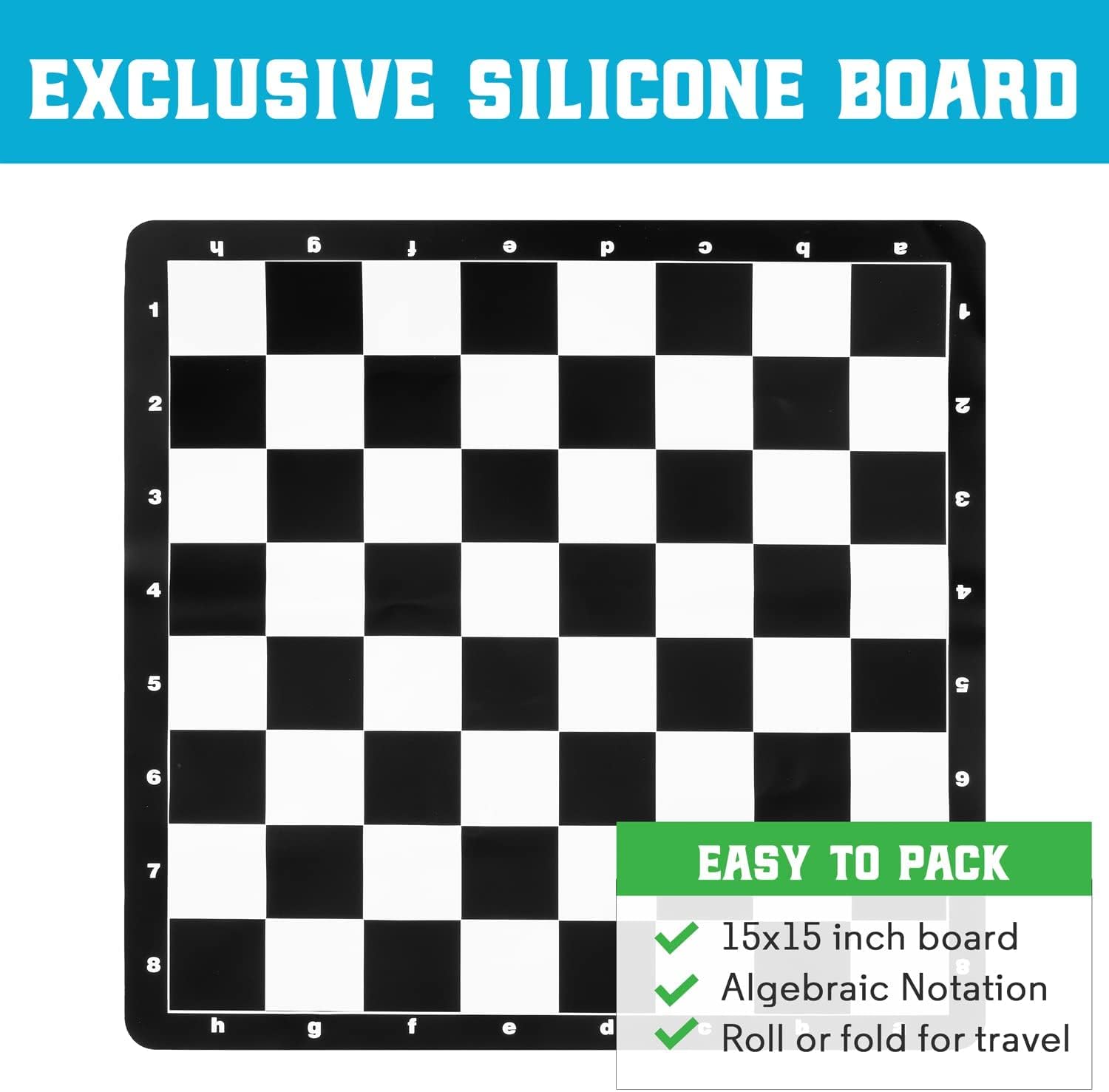 Mejor Juego de Ajedrez Jamás 4X Cuádruple Ponderado 20" - Imagen 10