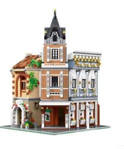 Set de bloques de construcción de edificio modular de dos