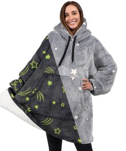 Manta con capucha PAVILIA para mujer en gris, Manta ponible