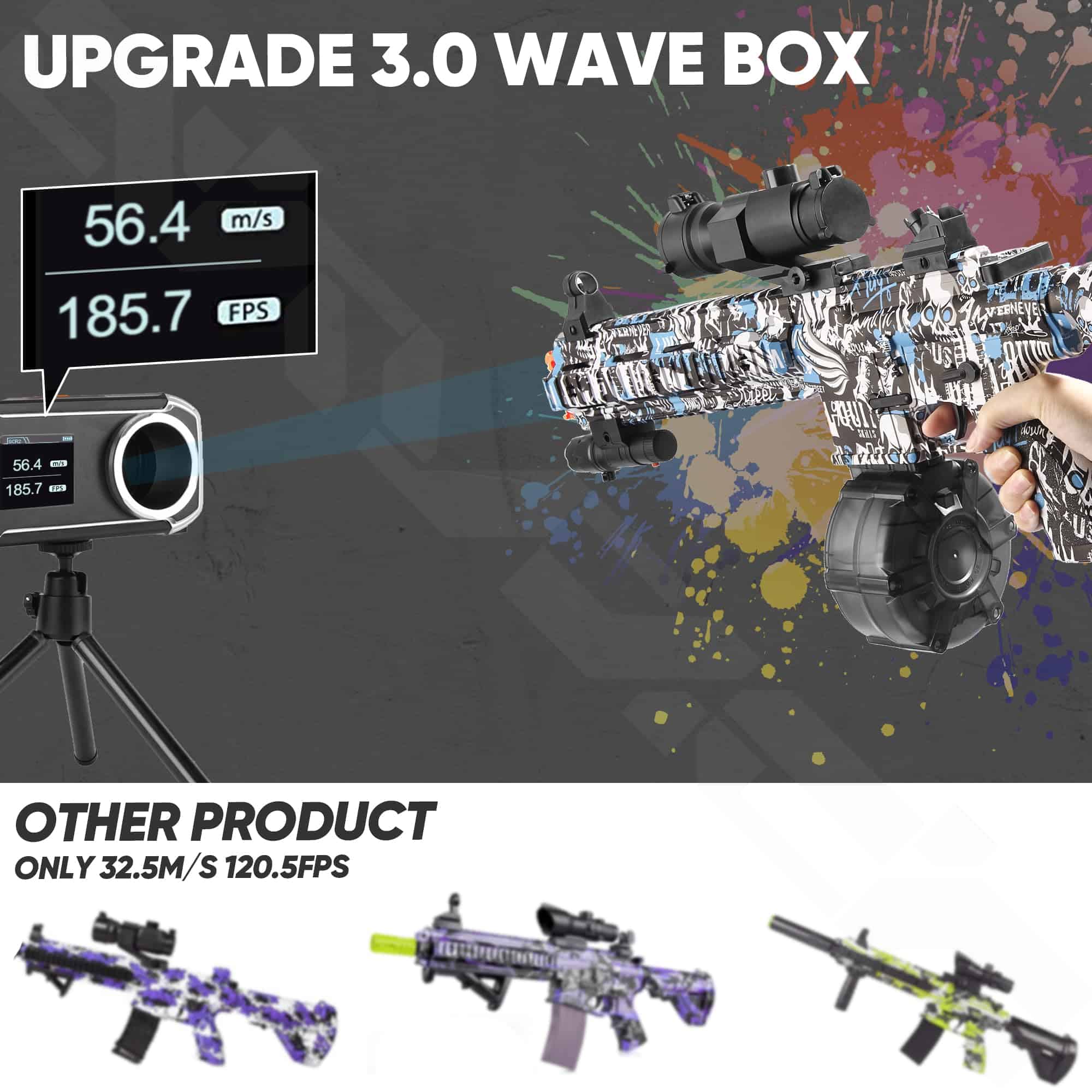 Gran Pistola de Gel con Tambor, M416 Modo Dual Manual y - Imagen 3