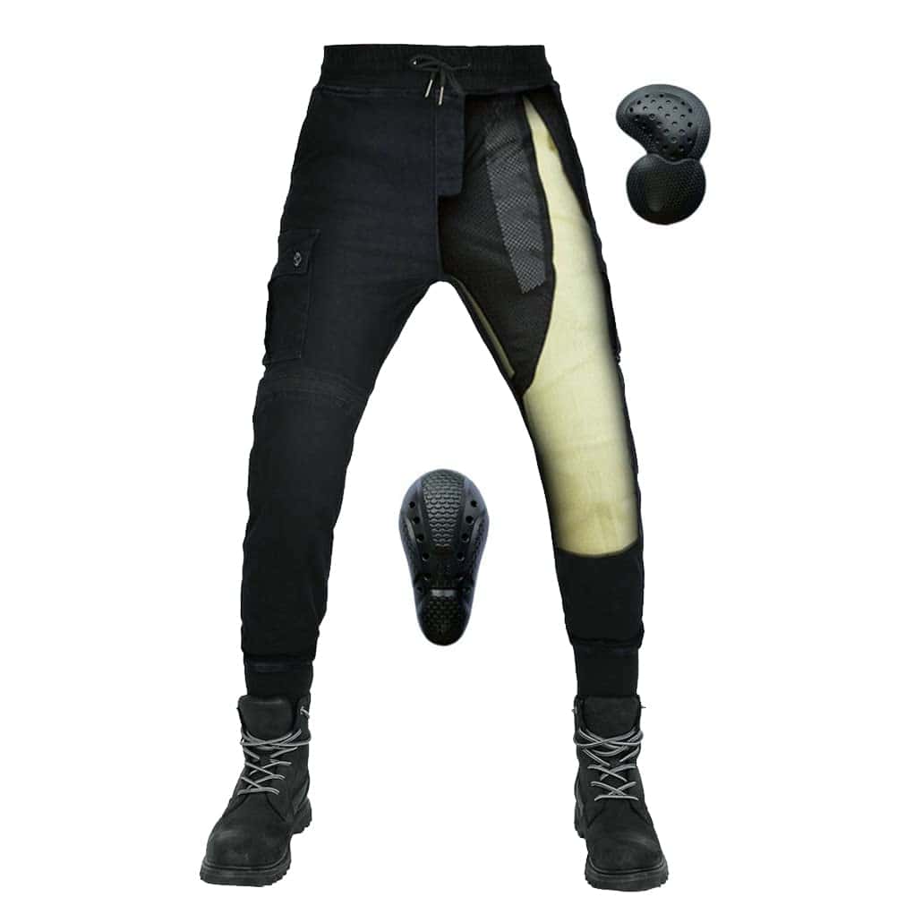 Pantalones de Moto para Hombre Aramida Reforzada para