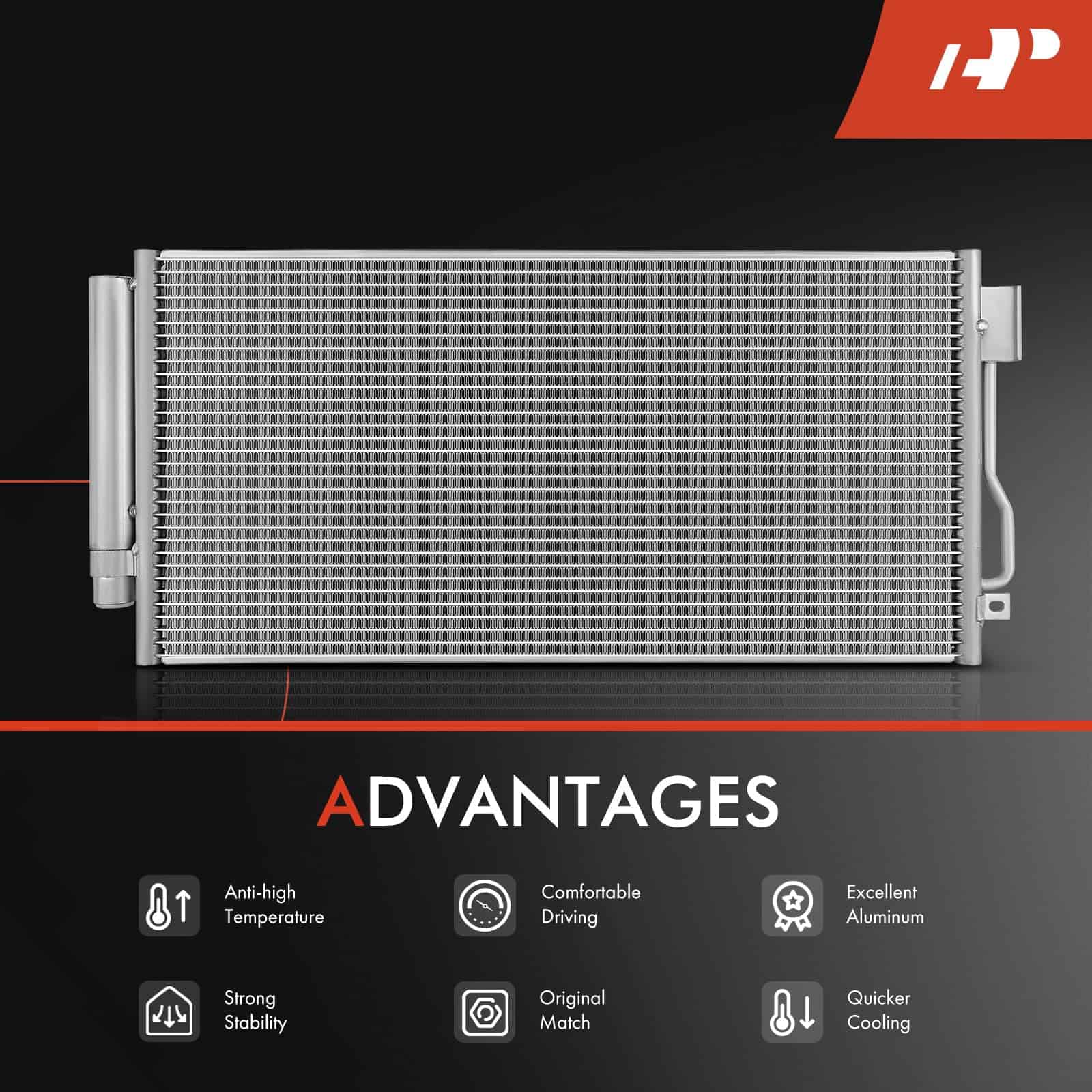 Condensador de aire acondicionado A-Premium compatible con - Imagen 6