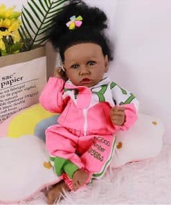Muñeca Bebé Reborn Realista de 22 pulgadas, Niñas Negras