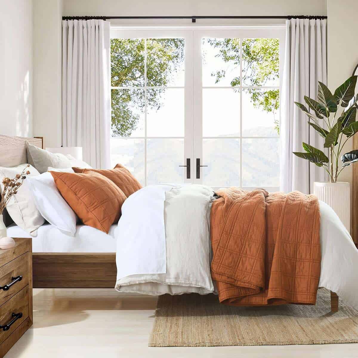 Colcha de algodón HORIMOTE HOME tamaño Queen Naranja - Imagen 6