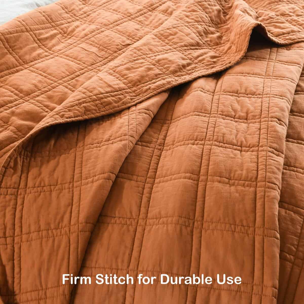 Colcha de algodón HORIMOTE HOME tamaño Queen Naranja - Imagen 5