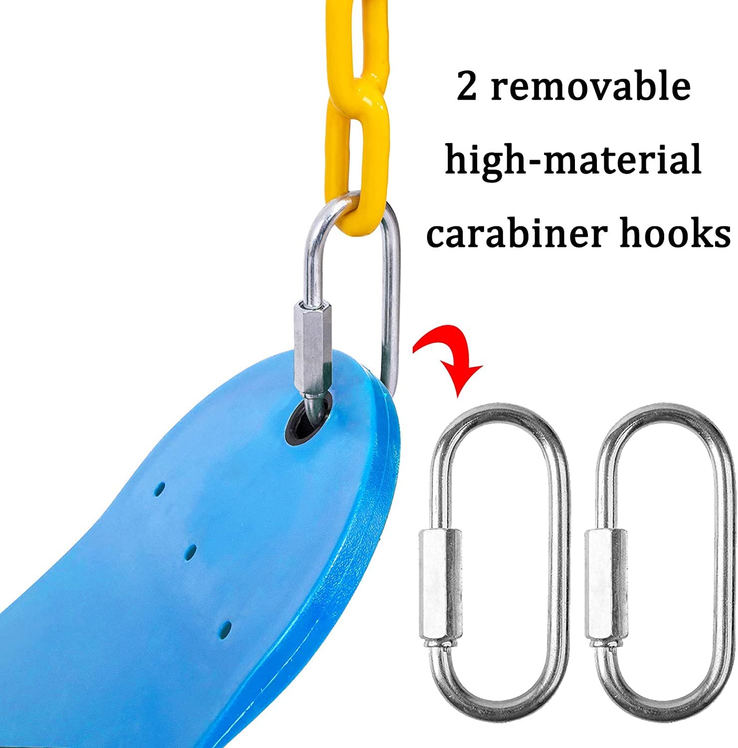 Set de Asiento de Columpio Flexible REZNOR para -Azul/Amaril - Imagen 6