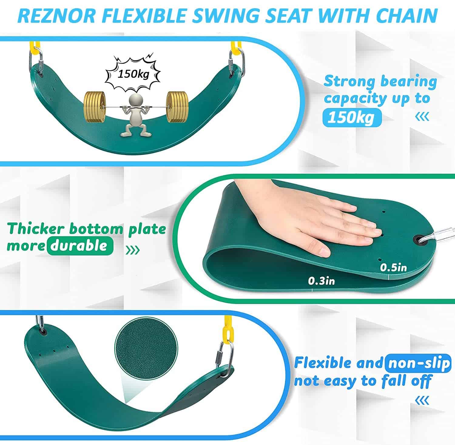 Asiento de Columpio Flexible REZNOR para Niños/Adultos en - Imagen 6