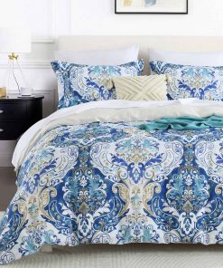 DUOMING Funda de Edredón Queen de Algodón - 100% Algodón