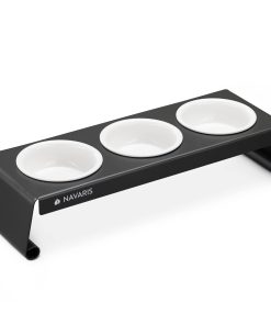 Comedero Elevado para Mascotas Navaris - Estación Triple de