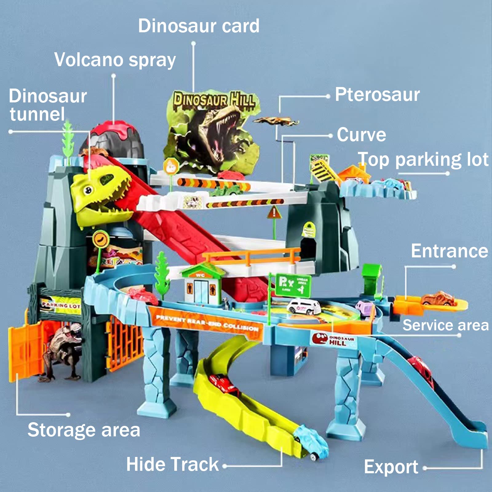 Pista de Carreras de Coches de Juguete para Niños Juqic con - Imagen 3