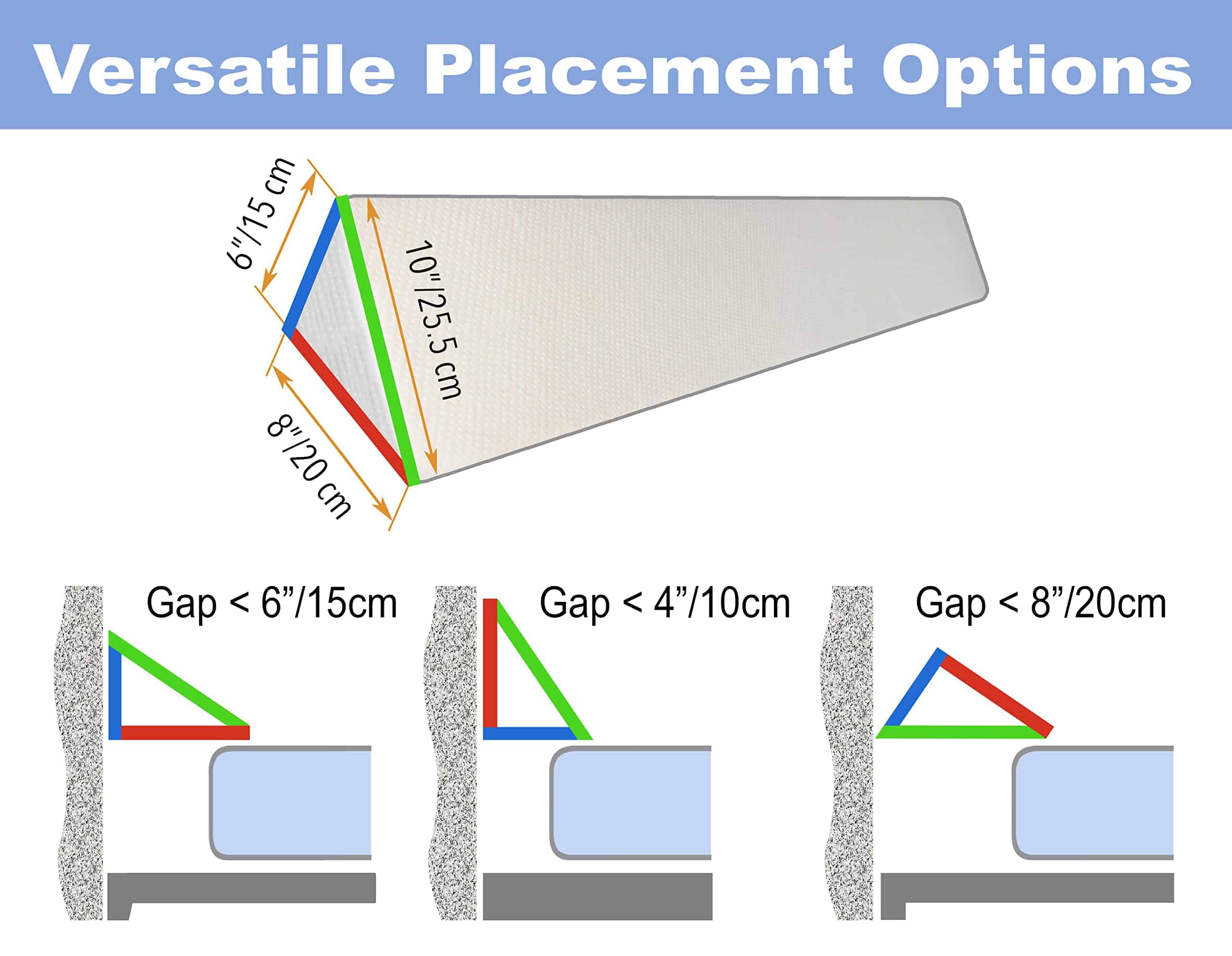 Almohada triangular de tamaño Queen Insieme (Azul) | - Imagen 3